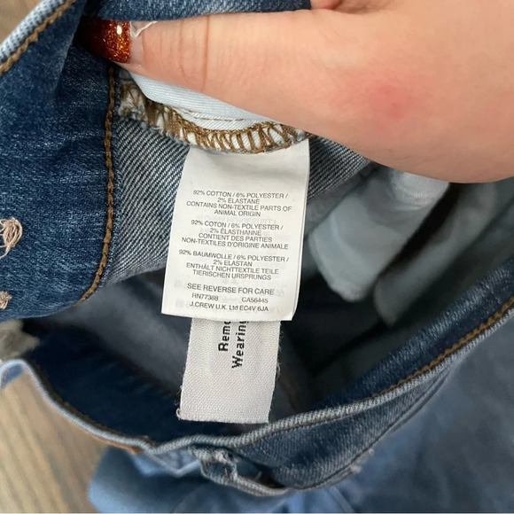 Madewell 10” high-rise skinny raw hem blue jeans size 26 - Picture 6 of 9